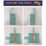 Nappy Wallet - Chevron - Aqua